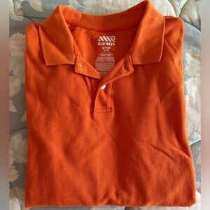 Boys Old Navy Long Sleeve Orange Polo Size XL 14-16
